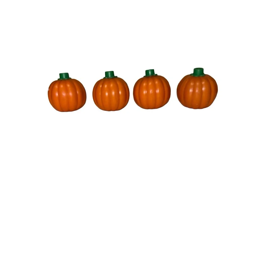 Pumpkin Halloween String Light Covers Vintage 1990s Set of 4 Plastic‎ Blow Molds